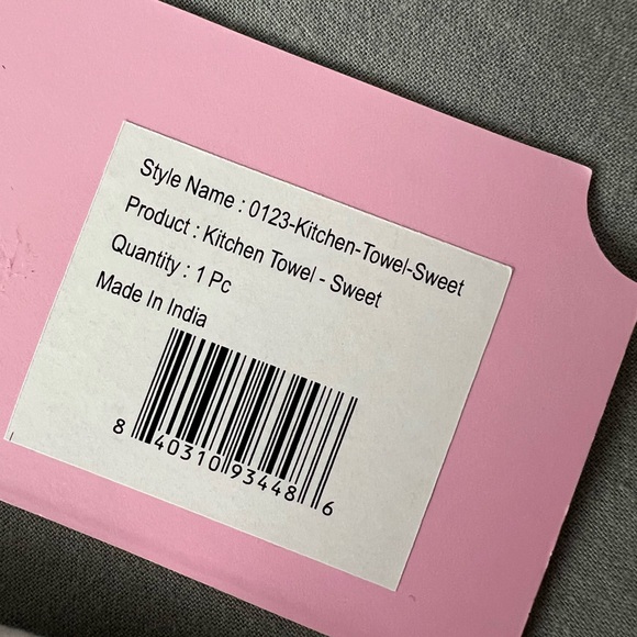 NWT Simply Southern Sweet Pineapple Embroidered Kitchen Tea Towel Pink Yellow - Picture 8 of 9